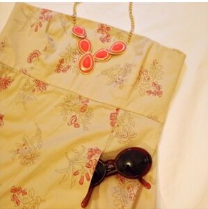 Floral Strapless Dress